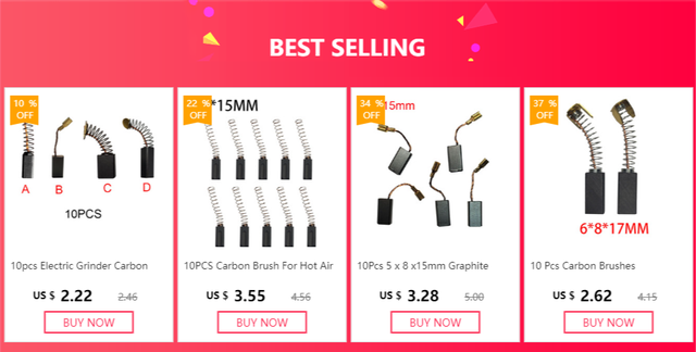 Spazzole Al Carbonio Per Motori - 40 Pezzi In 10 Modelli Per Utensili Elettrici