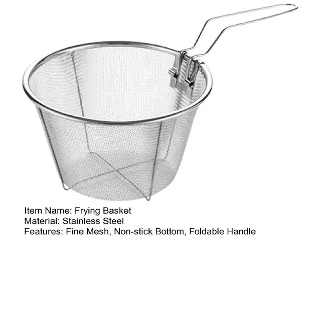 DOITOOL 2 Pcs Basket Folding Bracket Potato Basket Mini Fry Basket Fryer  Basket Turkey Frying Basket Strainer Basket for Frying Skimmer with Folding  Handle Skimmer for Kitchen Use Hot Pot - Yahoo Shopping