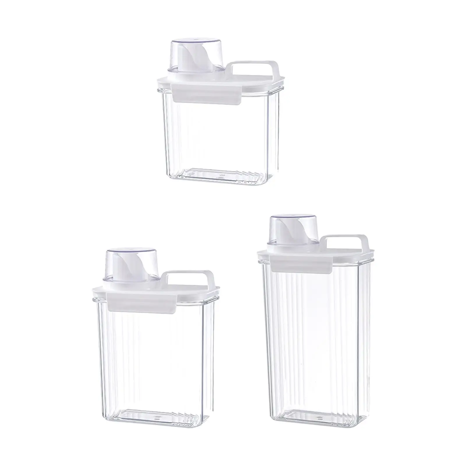 Laundry Powder Containers Multipurpose Clear Reusable Liquid Laundry Soap Dispenser for Kitchen Countertop Laundry Room Bathroom