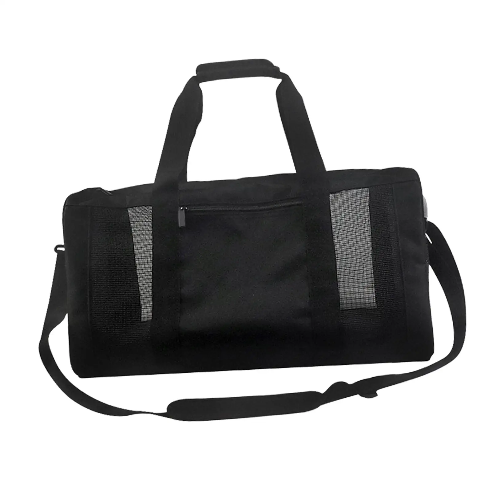 Mesh Gym Bag Workout Overnight Weekender Bag Outdoor Zipper Closure Detachable Strap Sports Bags Exercise Bag Gym Mesh Roll Bag