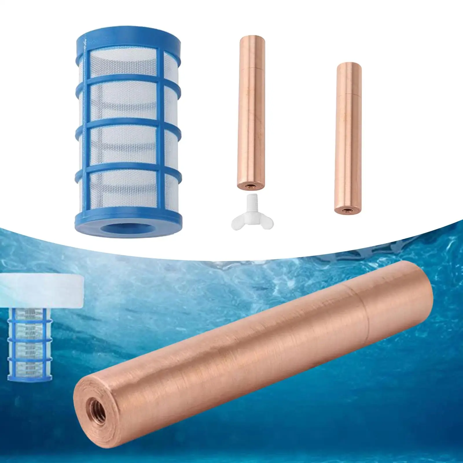 Solar Copper Anode for Solar Pool Ionizer Cleaner Algae Resistance Replacement Parts Solar Powered Pool Clarifier SPA Pool