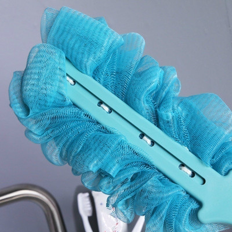 1PCS Lange Griff Bad Pinsel Zurück Bad Dusche Wäscher Körper Weiche Mesh Peeling Puff Sauber Selbst Bad Zurück Pinsel – Detail 2