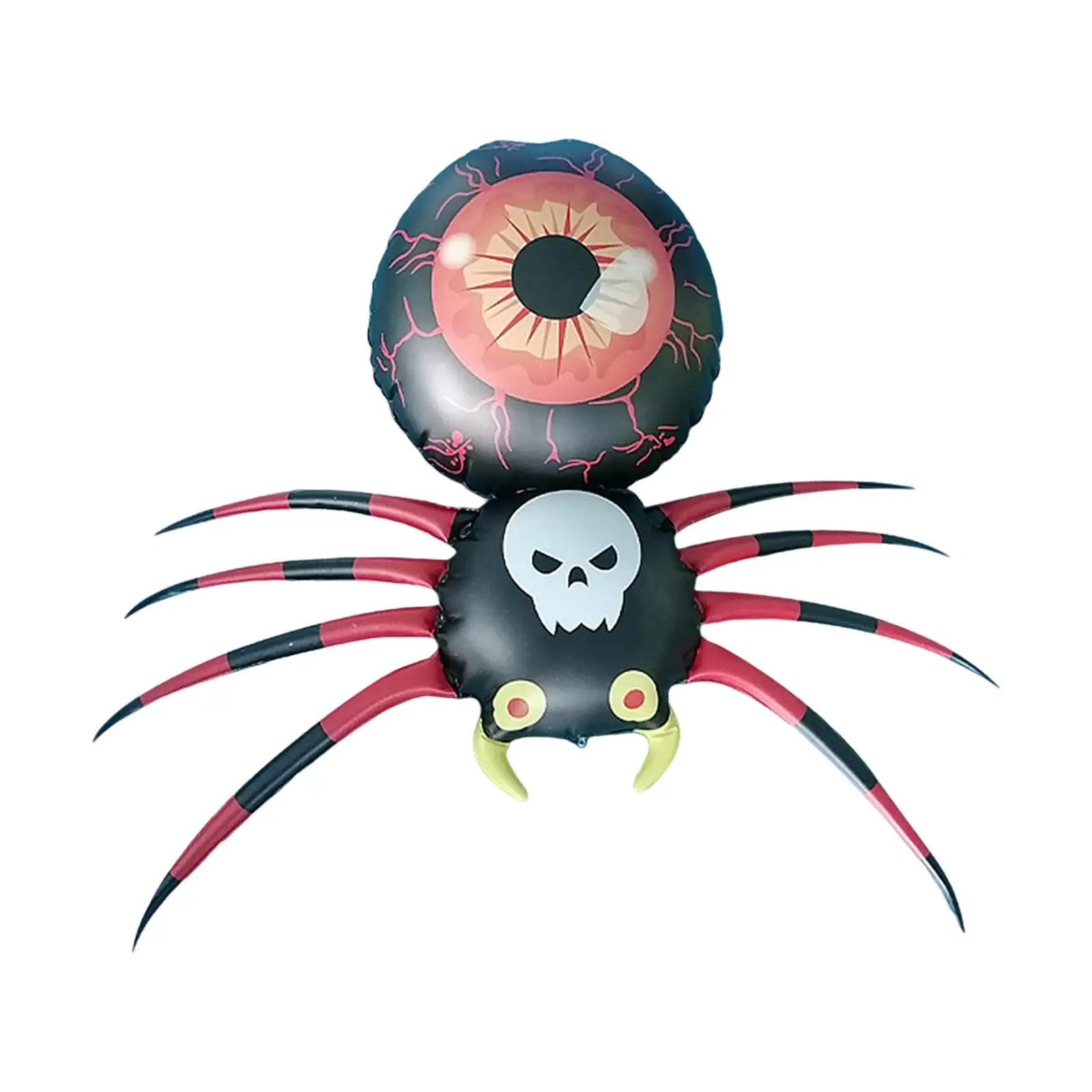 Halloween Inflatable Spider 110x105cm Lighted Lawn Ornament Blow Inflatable Animals for Holiday Roof Pool Yard Outside