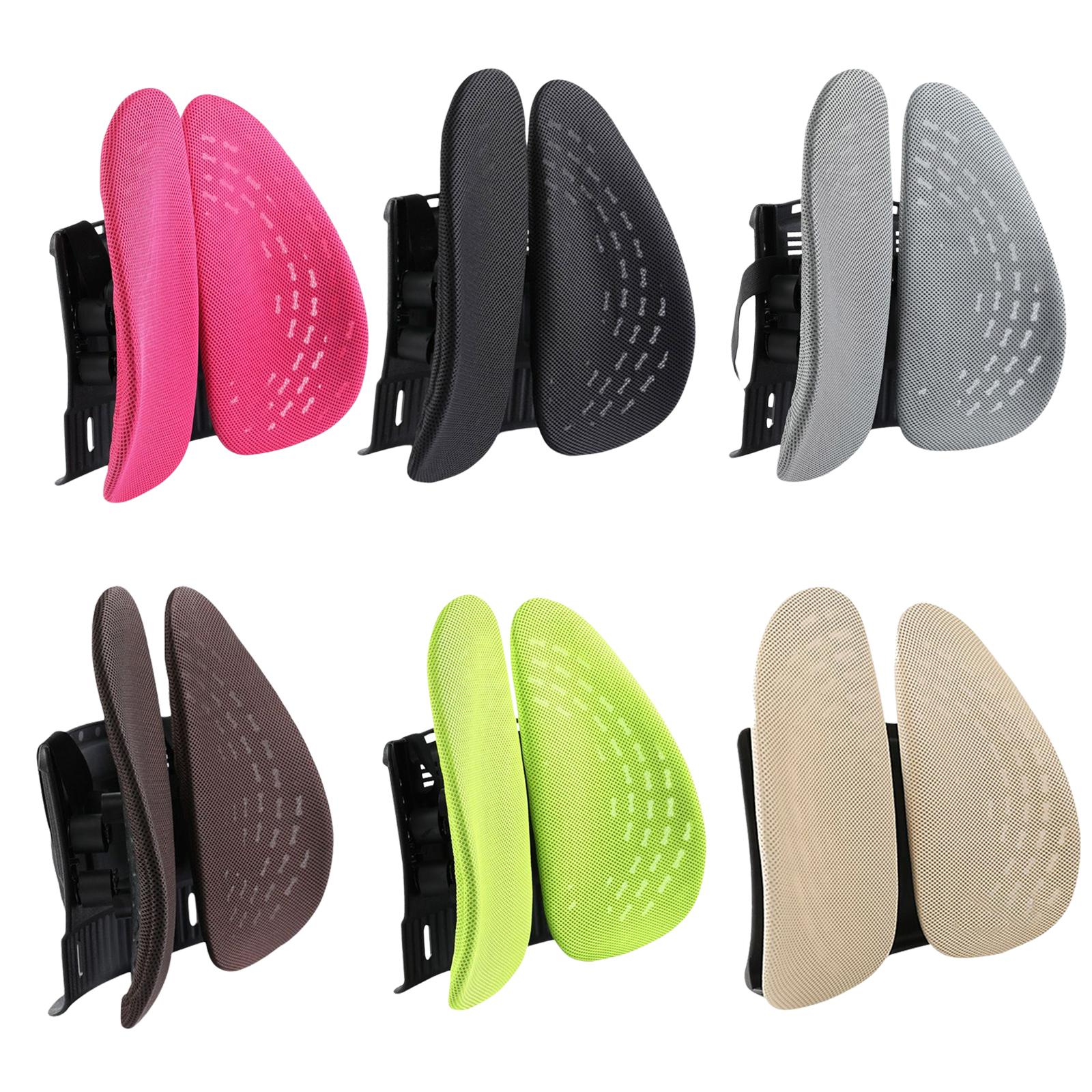 Universal Car Lumbar Support Pillow Seat Cushion Breathable Delicate Touch Multi-Use Coccyx Pain Relief Back Pad Fit for Car