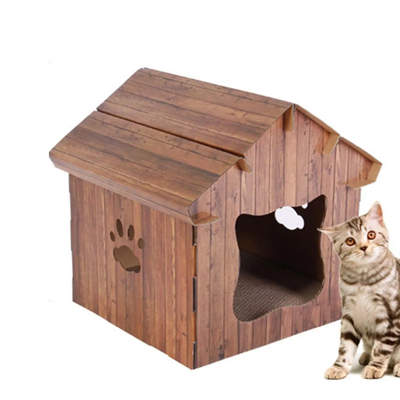 Cat House Scratcher Sleeping Bed Scratching Pad Board Cat Tent Cave Kitty