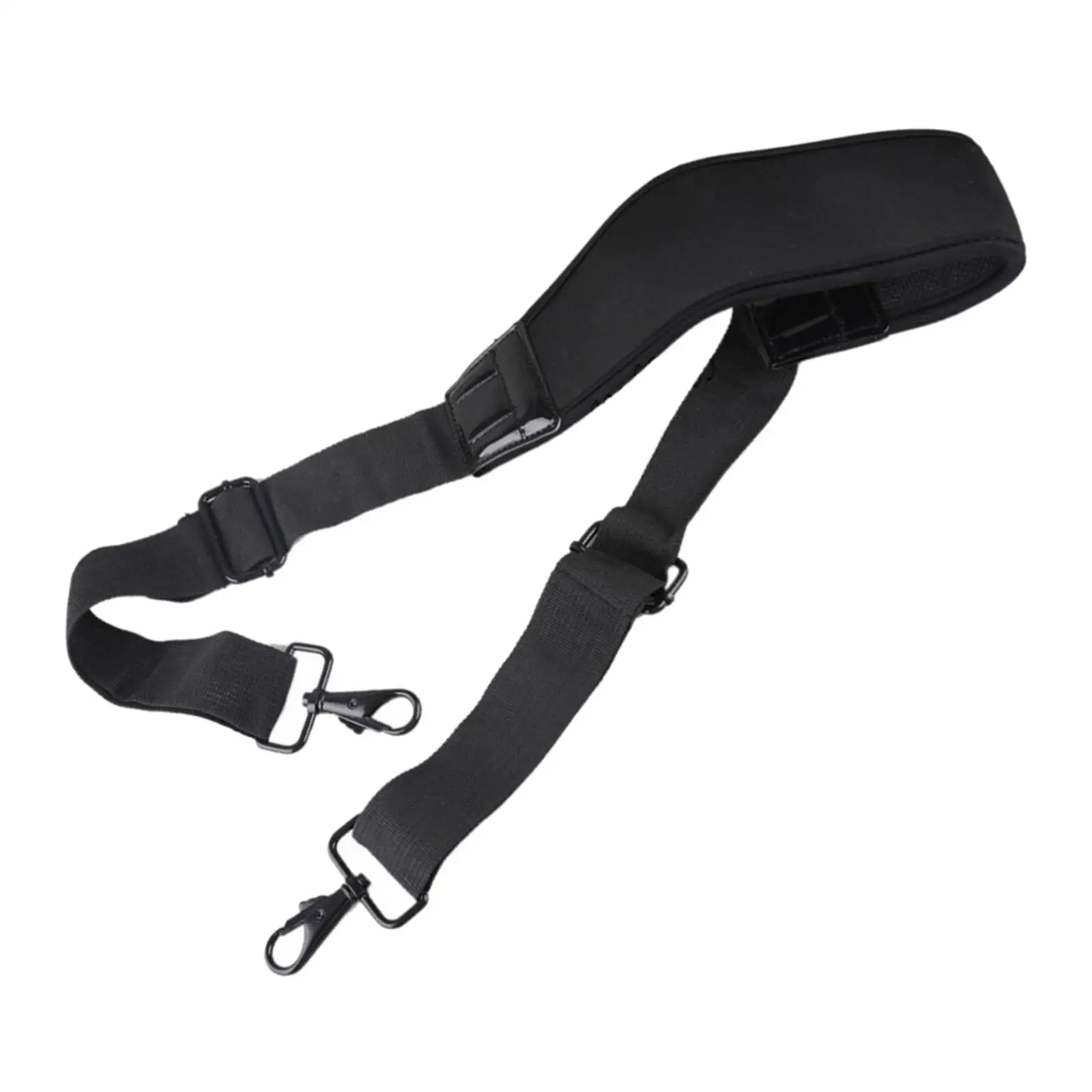 Shoulder Strap Thick Comfortable 52inch Soft with Metal Hooks Black Adjustable for Camera