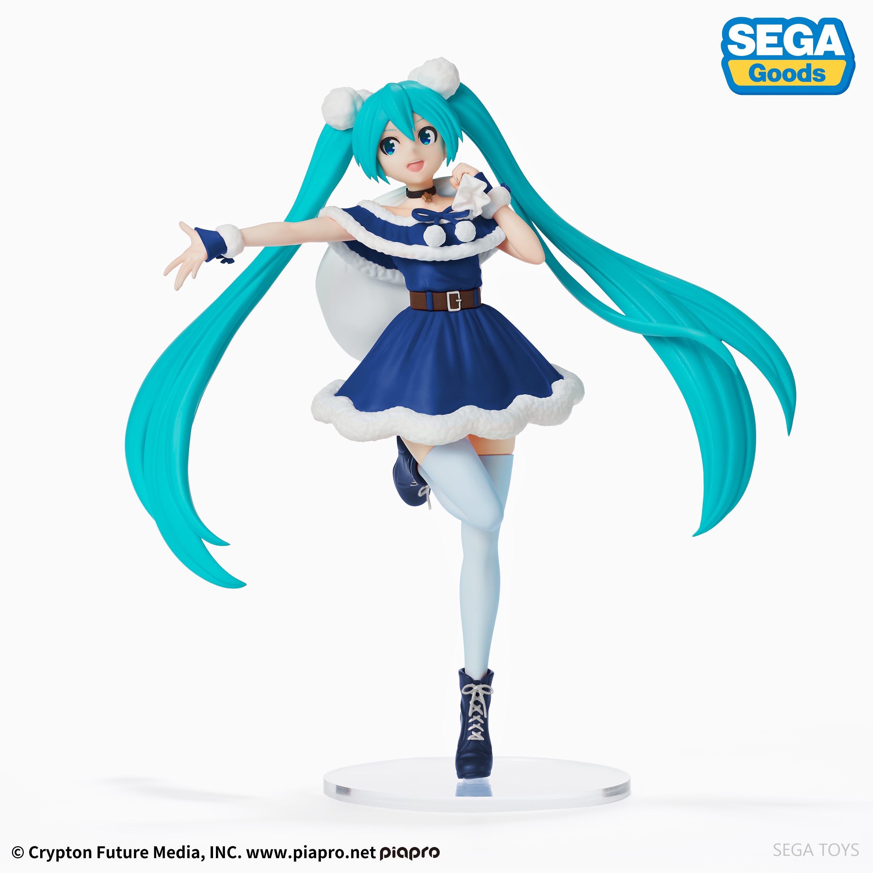 SEGA VOCALOID Hatsune Miku 2020 рождественские синие фигурки модели  коллекционное аниме игрушки подарки на день рождения фотостатуя