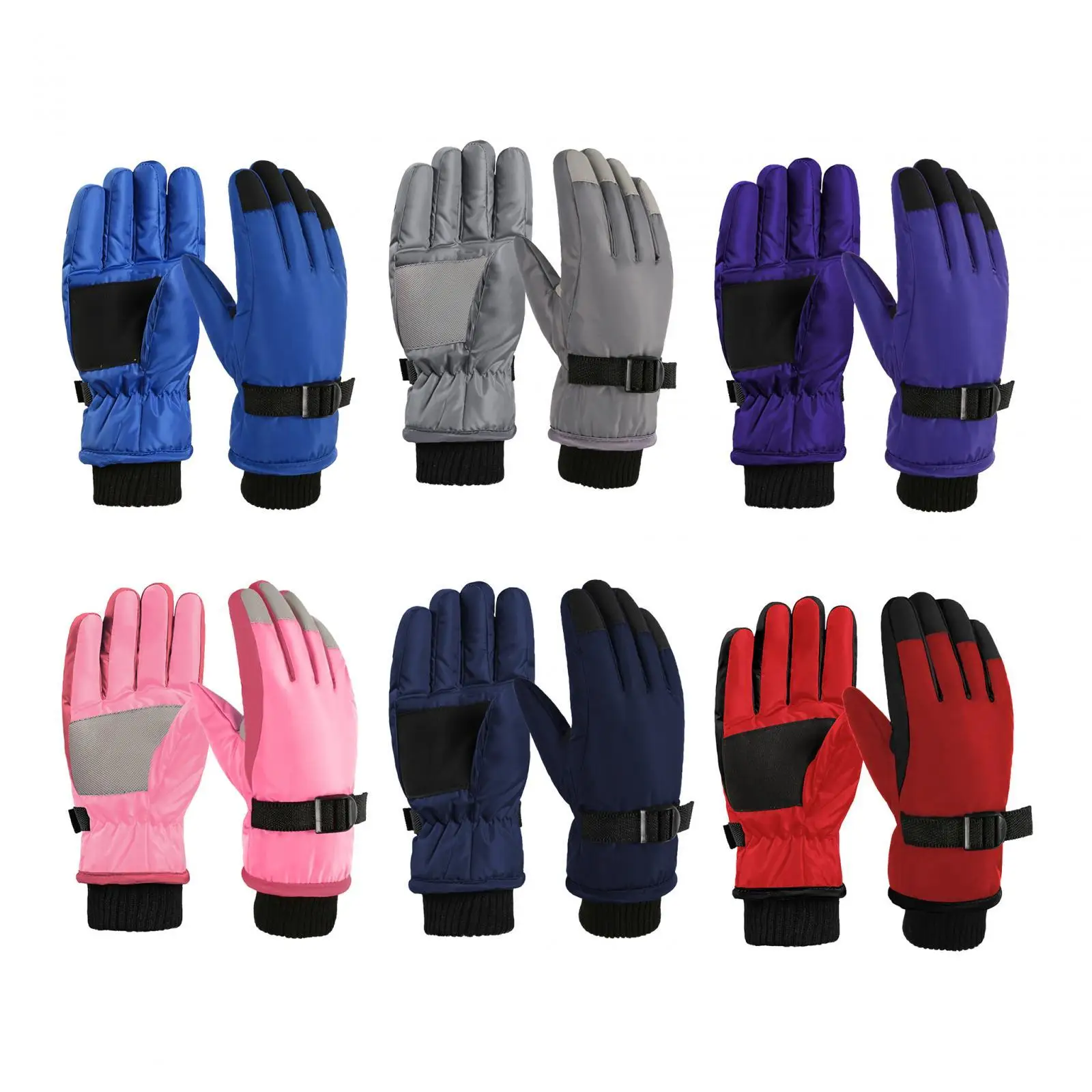 Kids Winter Gloves Inner Plush Gloves Thick Windproof Gloves for Cold Weather Ski Gloves for Children Girls Boys Snowboarding