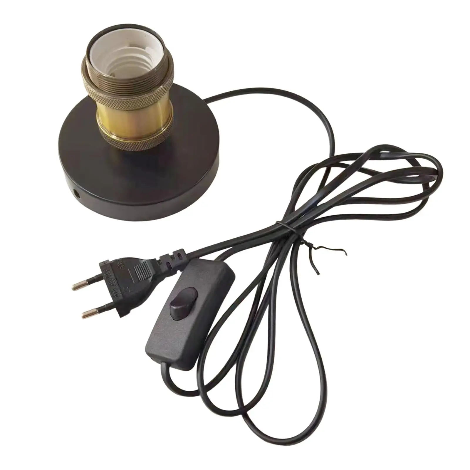 Metal Lamp Base Light Socket E27 Screw Light Bulb Holder Base Light Bulb Base for Home Dorm Ambient Light Decorative Bulbs