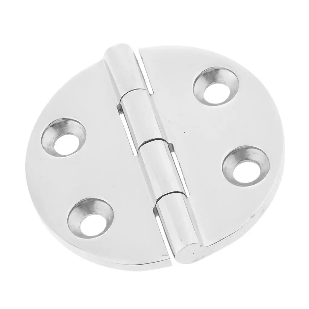 64mm Flush Round Hinges 316 Stainless Steel Polished for Boat