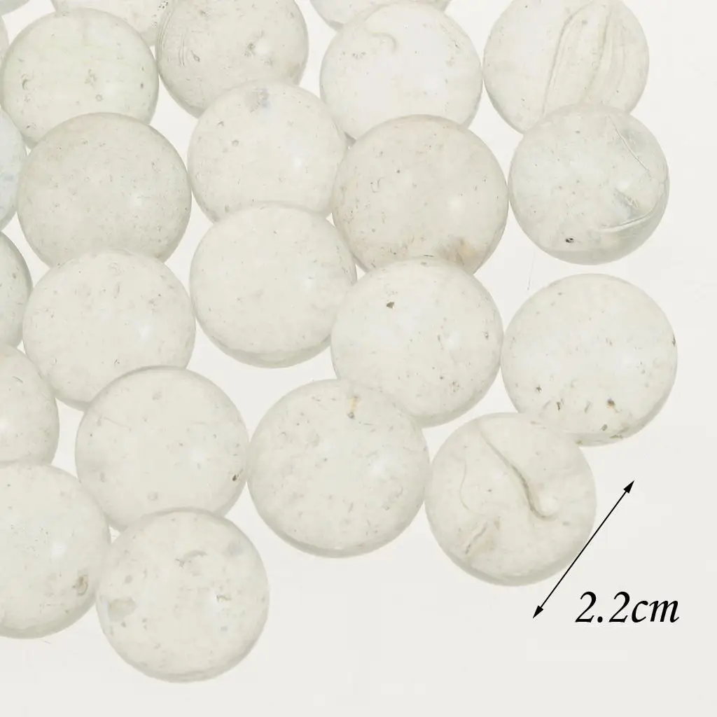50x Small 22mm Transparent Glass Marbles Bulk for Marble Games 
