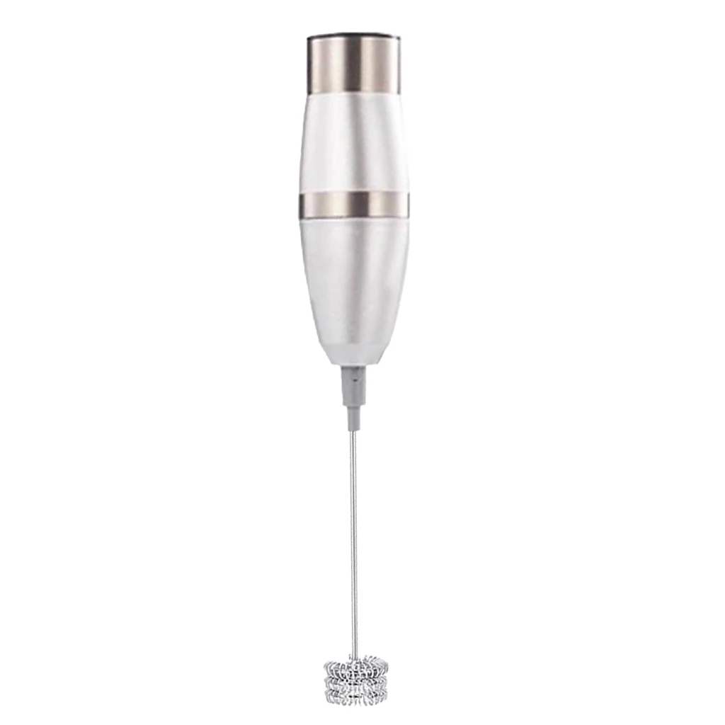 Handheld Electric Coffee Stirrer Stainless Steel Milk Frother Drink Whisk