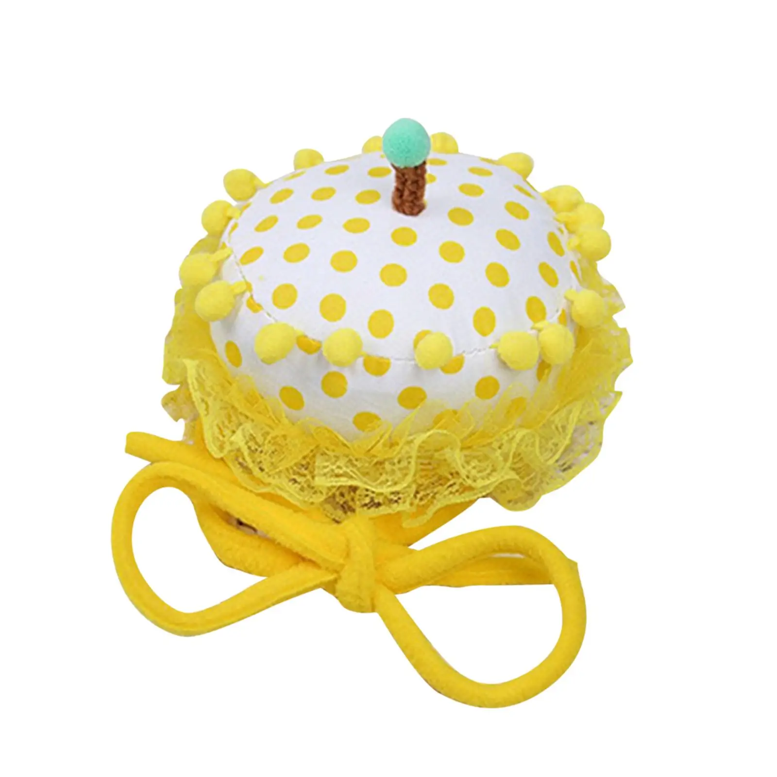 Cute Birthday Cake Hat Party Hats with Candle Washable for Baby Medium Large Dogs