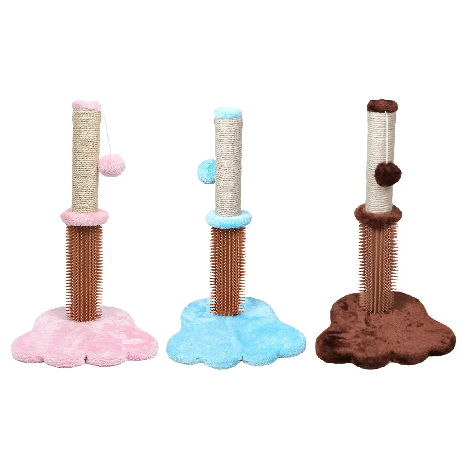 Stable Round Bottom ing Pole, Climbing Shelf Tree with post for scratching, Durable Sisal Interactive Toy