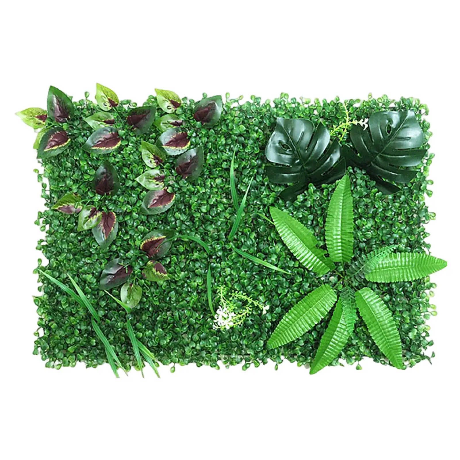 Artificial Green Wall Fake Grass Privacy Fence Screening Wall Decor Plastic Green Leaf Artificial Plants Panel for Home