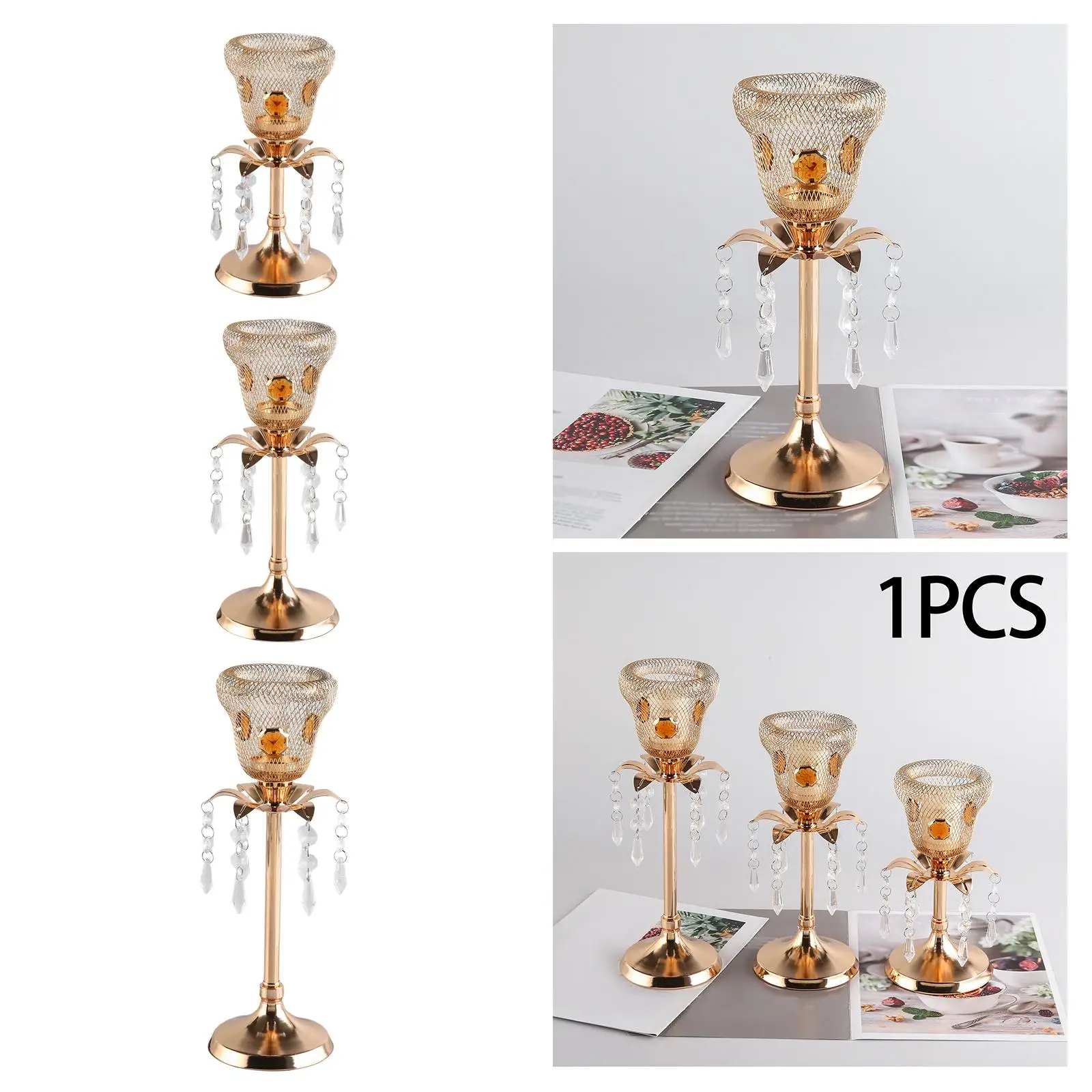Tealight Holder Candlestick Tall Modern Pillar Candle Holder Stand for Dining