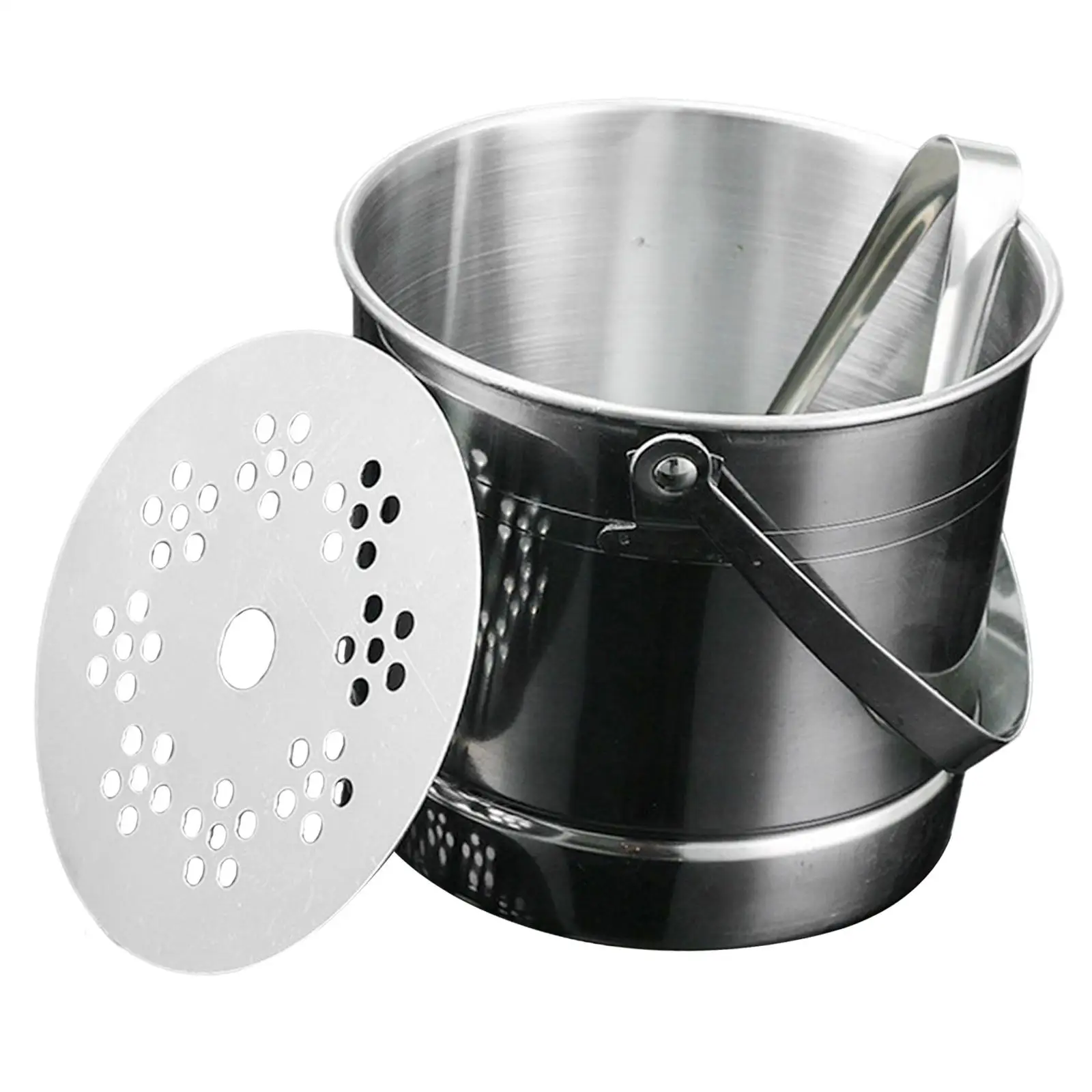 1L Stainless Steel Ice Bucket with Ice Clip Versatile Chiller for