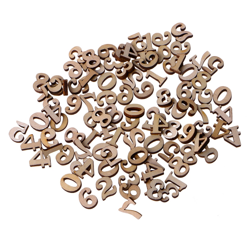 Description Picture 2 of itemWooden Numbers Embellishments 100Pcs Advent Calendar Countdown Calendars