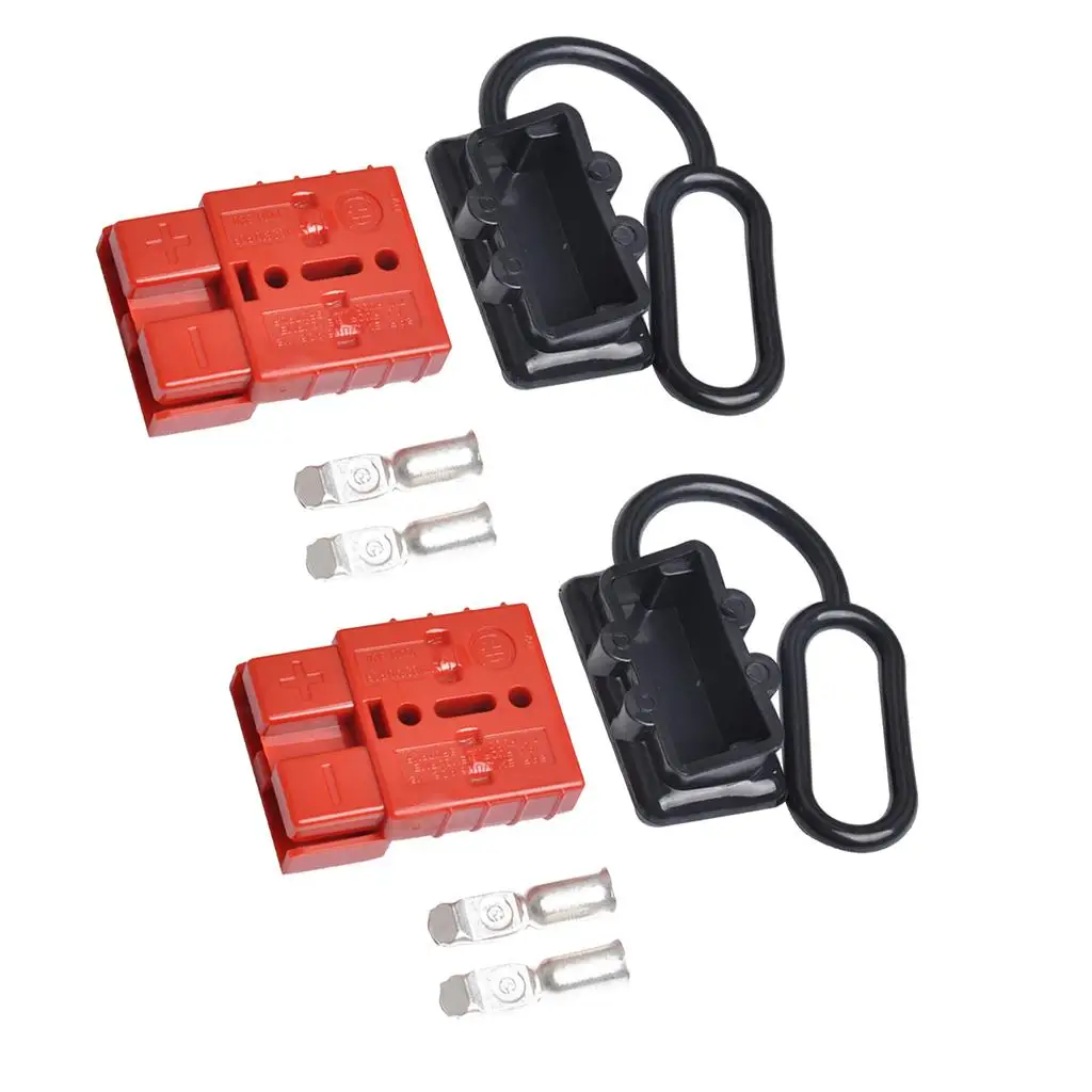 2x 6-Gauge 50A Battery Cable Quick Connect/Disconnect Plug Kit DC12-36V 50A