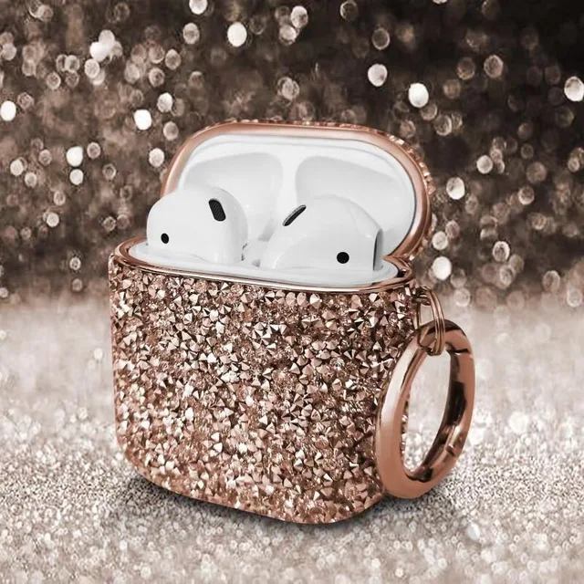 Luxurious Rhinestone Glitter AirPods Pro Case, Protective Bling Diamonds Airpod Pro Charging Protective Case Cover for Apple I10/I12 TWS (Silver-pro)