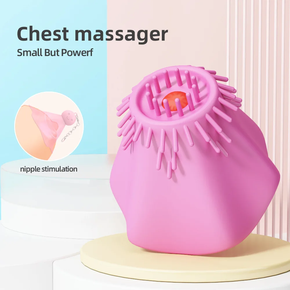 Mini Breast Vibrator 10 Mode Nipple Stimulation Licking Vibrator Breast Massage Couple Flirting Breast Sex Toys for Women Man