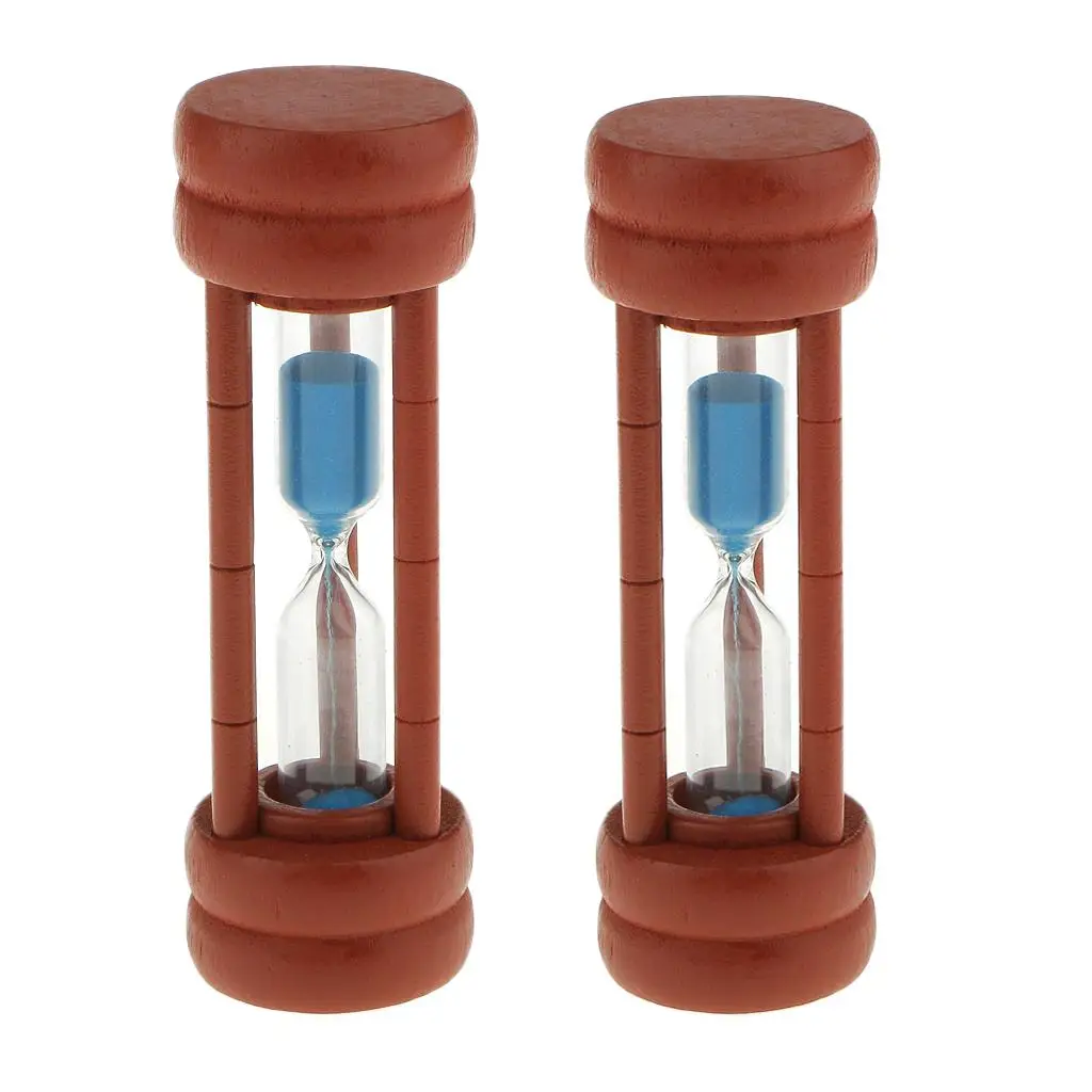 2pcs Maroon glass  Timers Desktop Clock for Kindergarten 1/2 Minutes