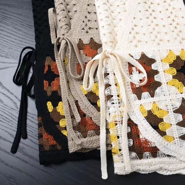 Gilet sans manches en tricot pour femmes, gilet à carreaux