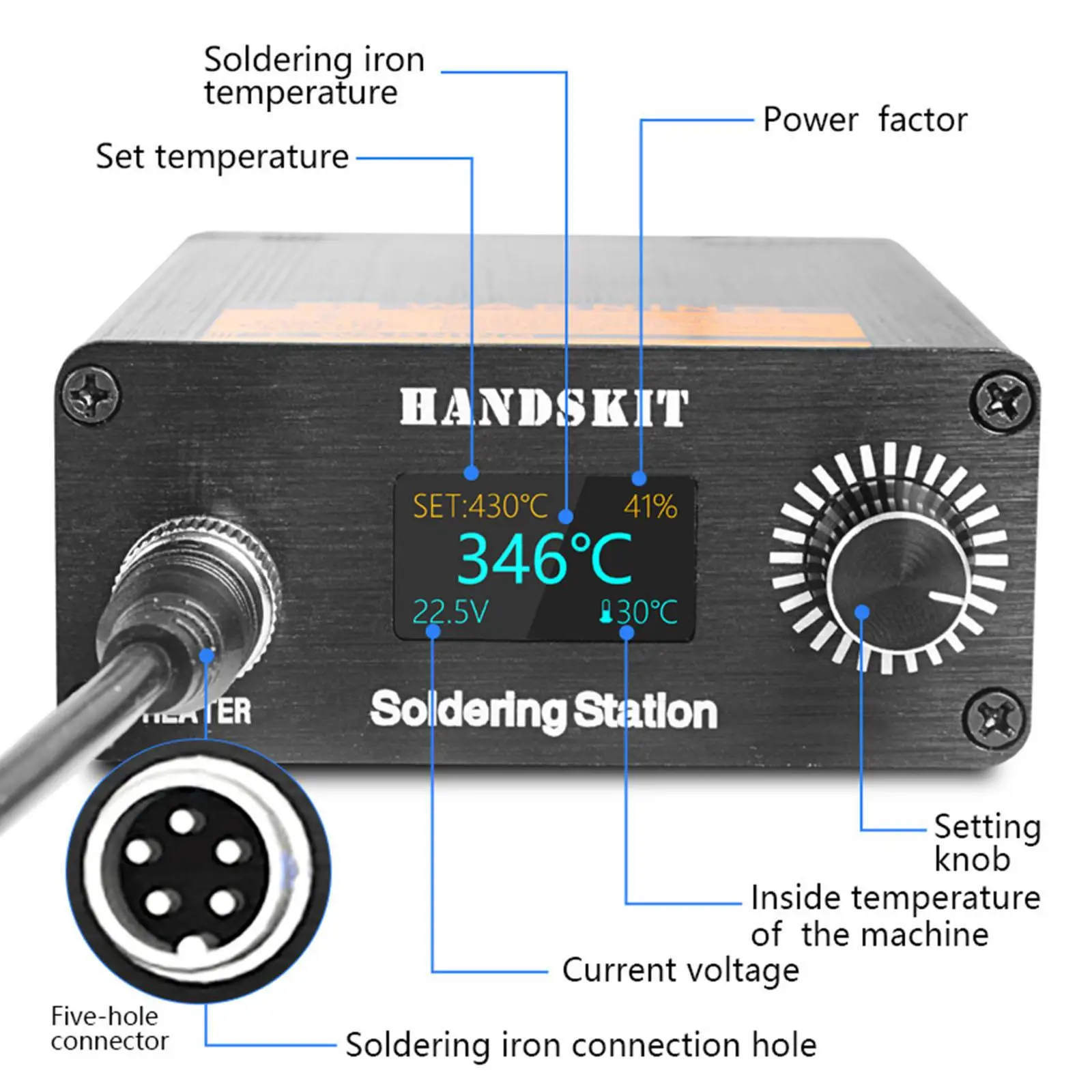 Digital Soldering Station Set T12 Anti Static Adjustable Temperature Fast Heating 70W Repair Tools for Phone Camera Repair