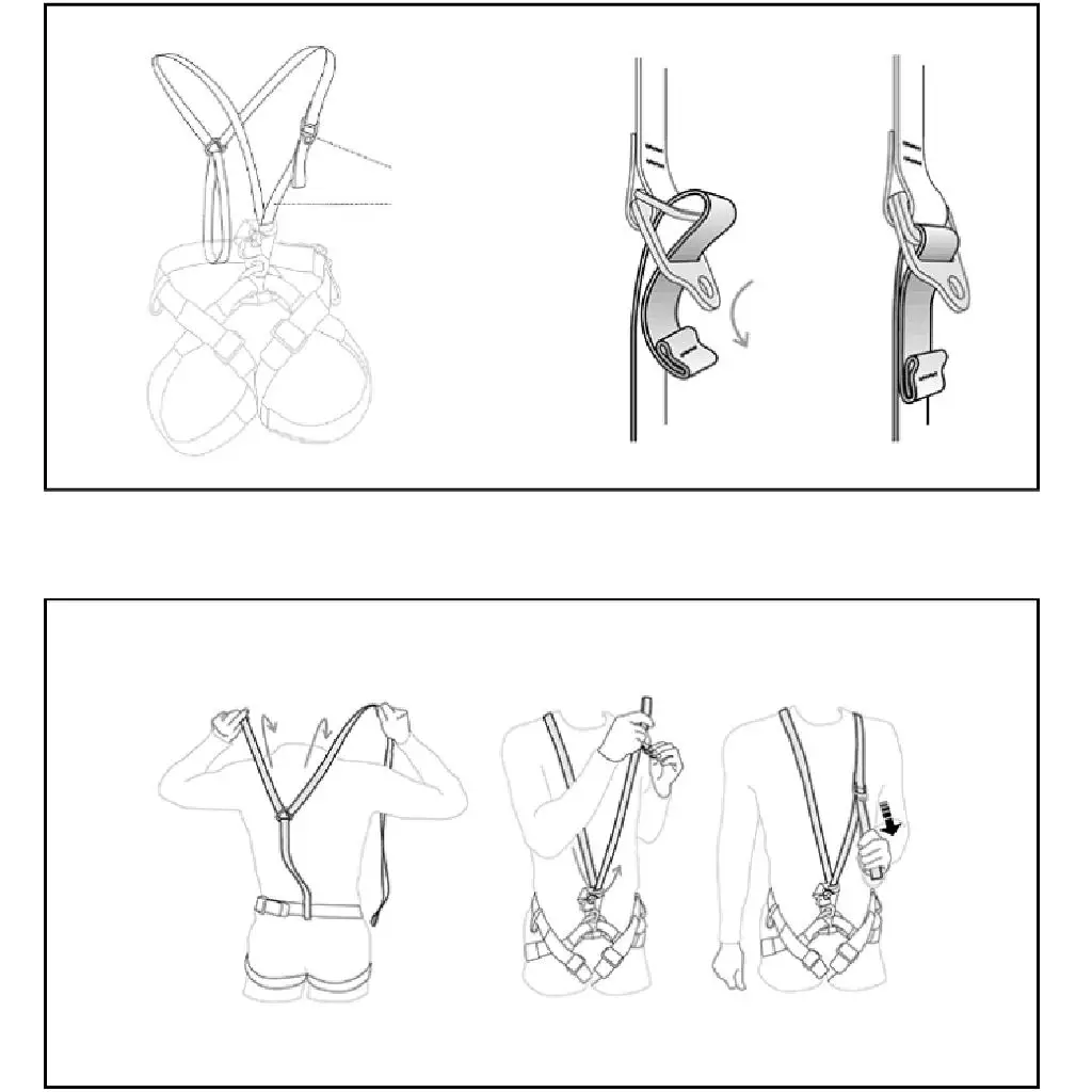 Climbing Chest Ascender Harness Shoulder Strap  Mountaineering 