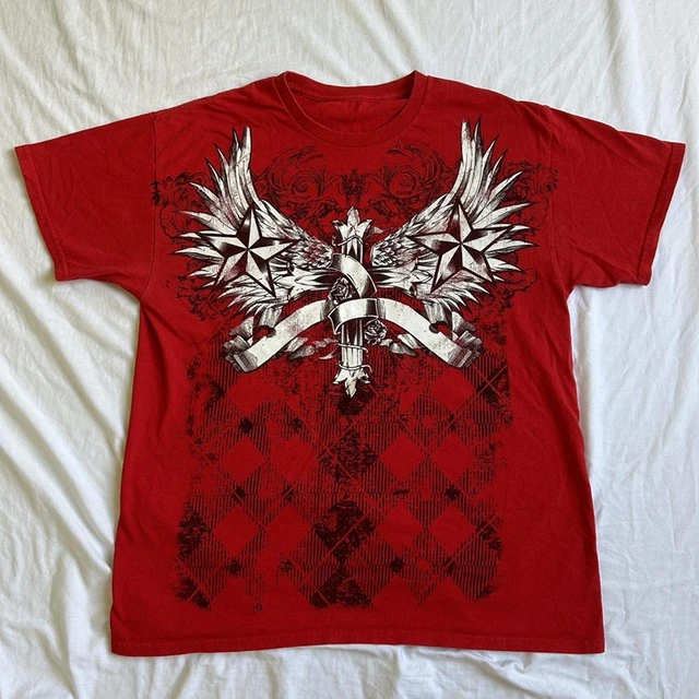 Y2K Star Skull Print Short Sleeve Tee Cyber Grunge Graphic T-shirt 
