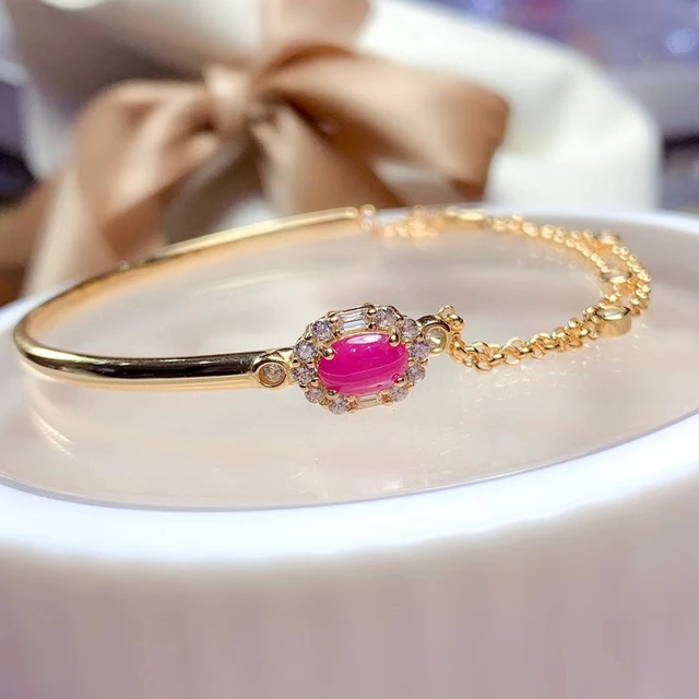 Evil eye ruby-pave diamond bracelet | Natalie Barat Design