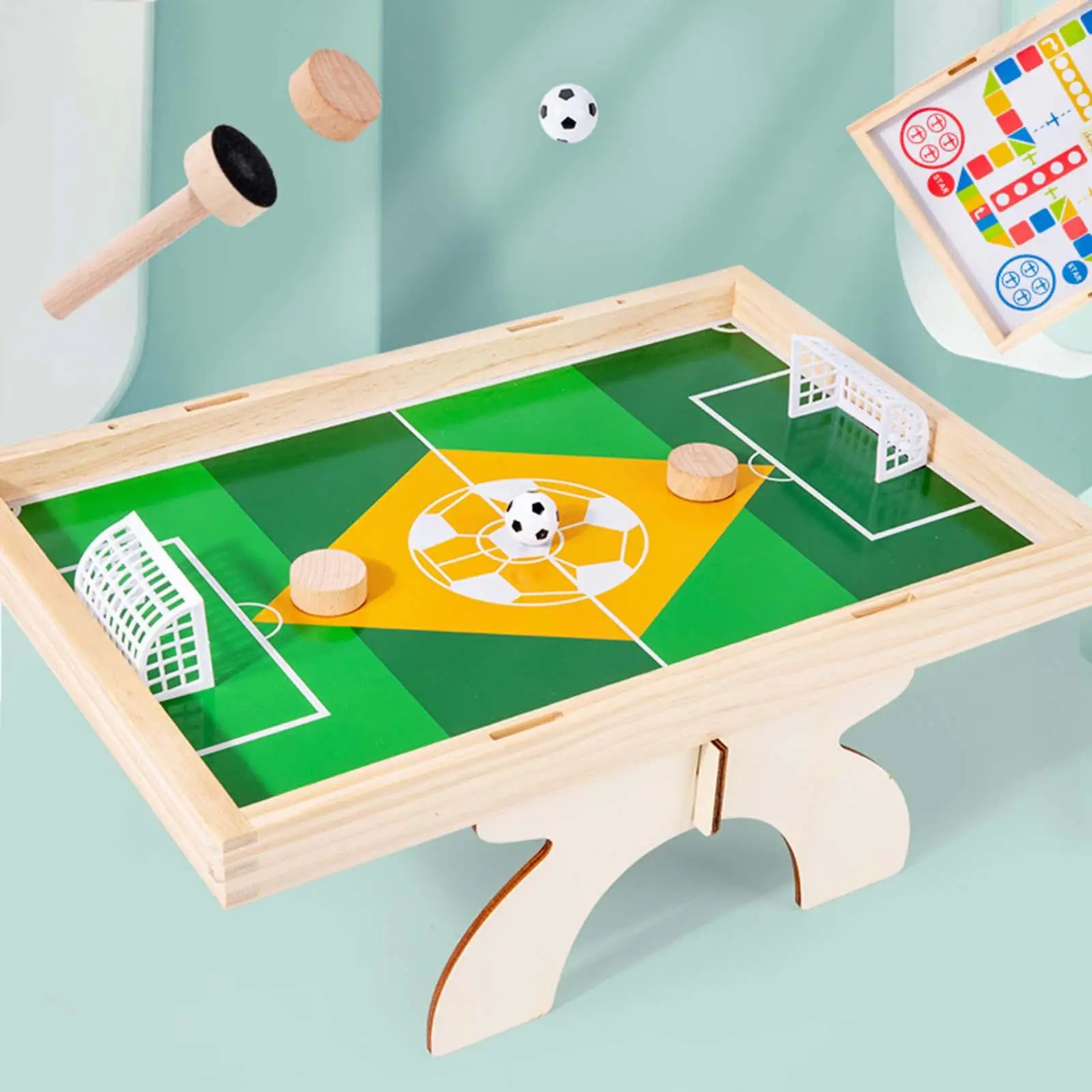 Portable Double Sided Board Tabletop Football Game Flying Chess Interactive   for Kids Parent Child Boys Girls Children