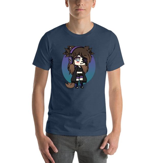 Camiseta masculina da série Gacha Life, Karin, a estranha gótica