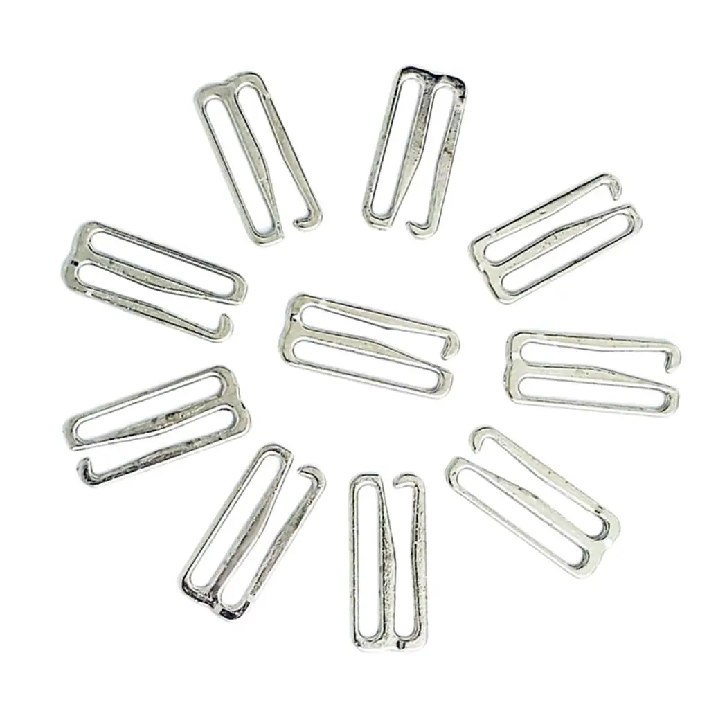 100Pcs Silver Metal Bra Strap Rings/Sliders/Hook Fig 0  Adjuster For Crafts