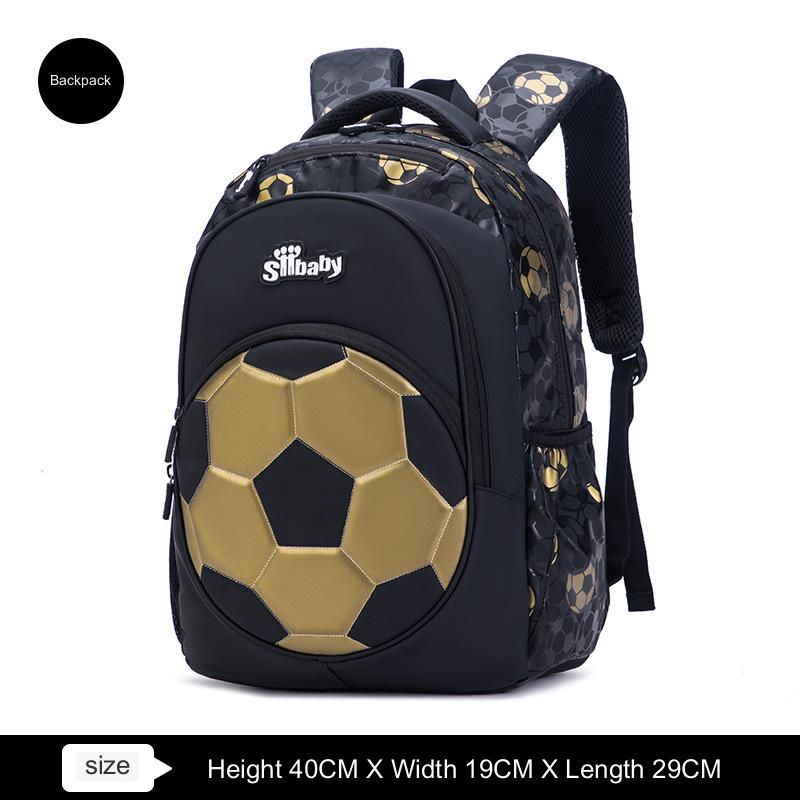 Mochila escolar con estampado de fútbol para niño y adolescente