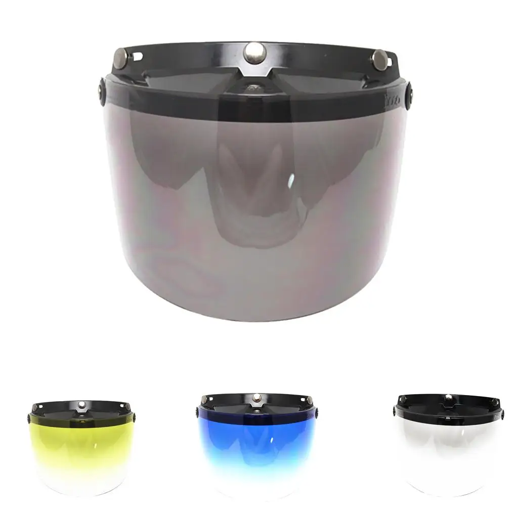 2x Protector Face Flip Smoke Lens Visor for Open/Half Face Motorcycle Helmet