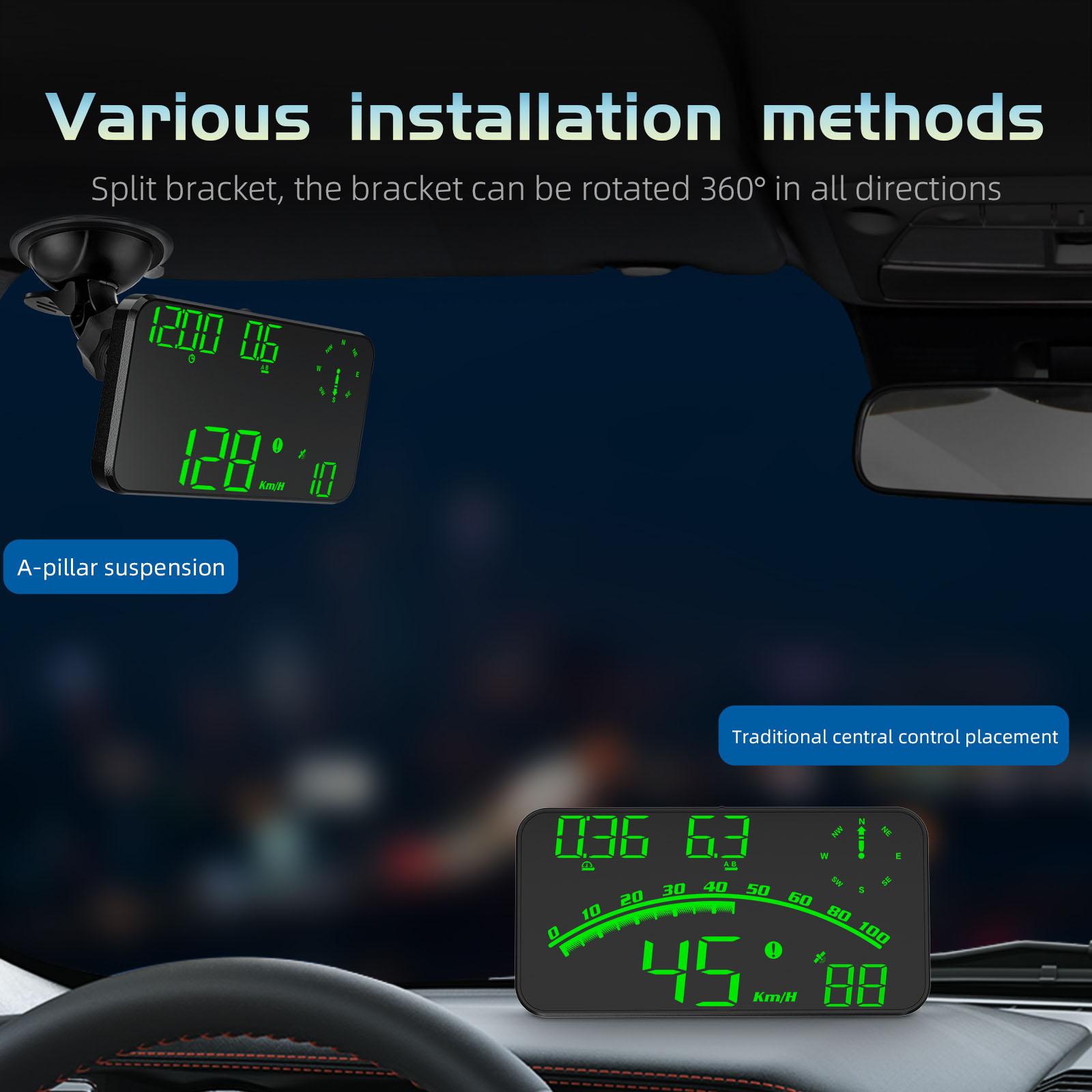 Car GPS Head up Display HUD Digital Display Fatigue Driving Reminder 4inch