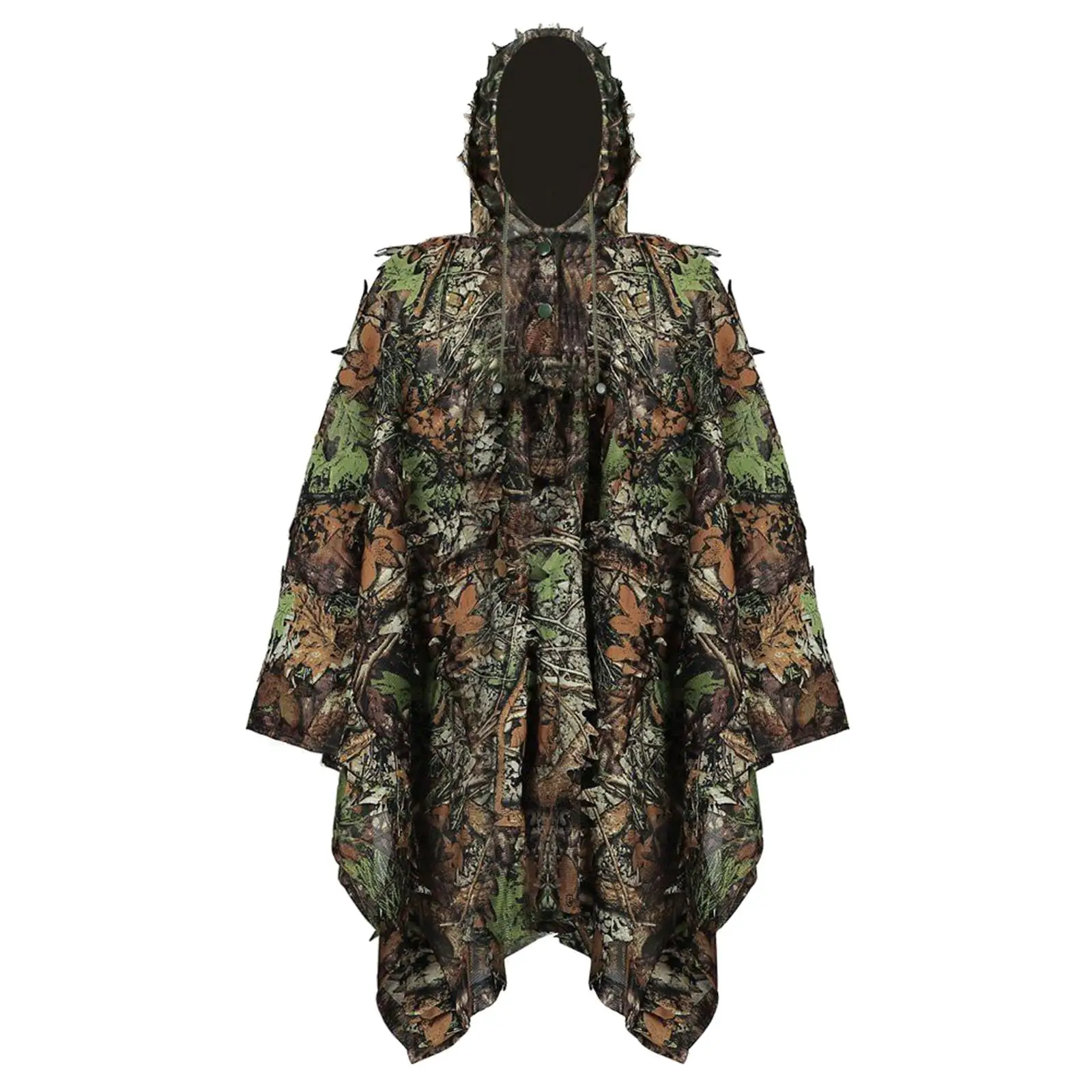 Ghillie Suit for Men Clothes Jacket Hood Woodland Cosplay suits Camo Suit for Game Birdwatching Halloween Costume Photography