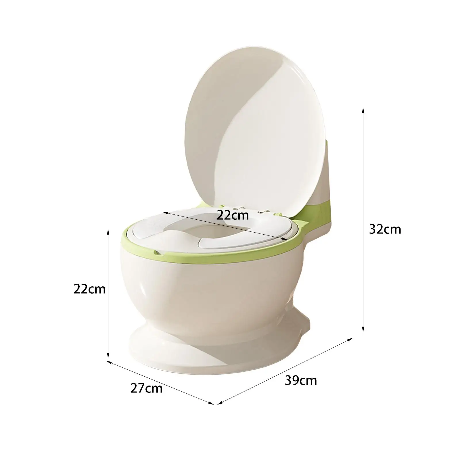 Toilet Training Potty Kids Potty Chair (Brush Included) Non Slip Realistic Toilet Real Feel Potty for Ages 0-7 Girls Boys