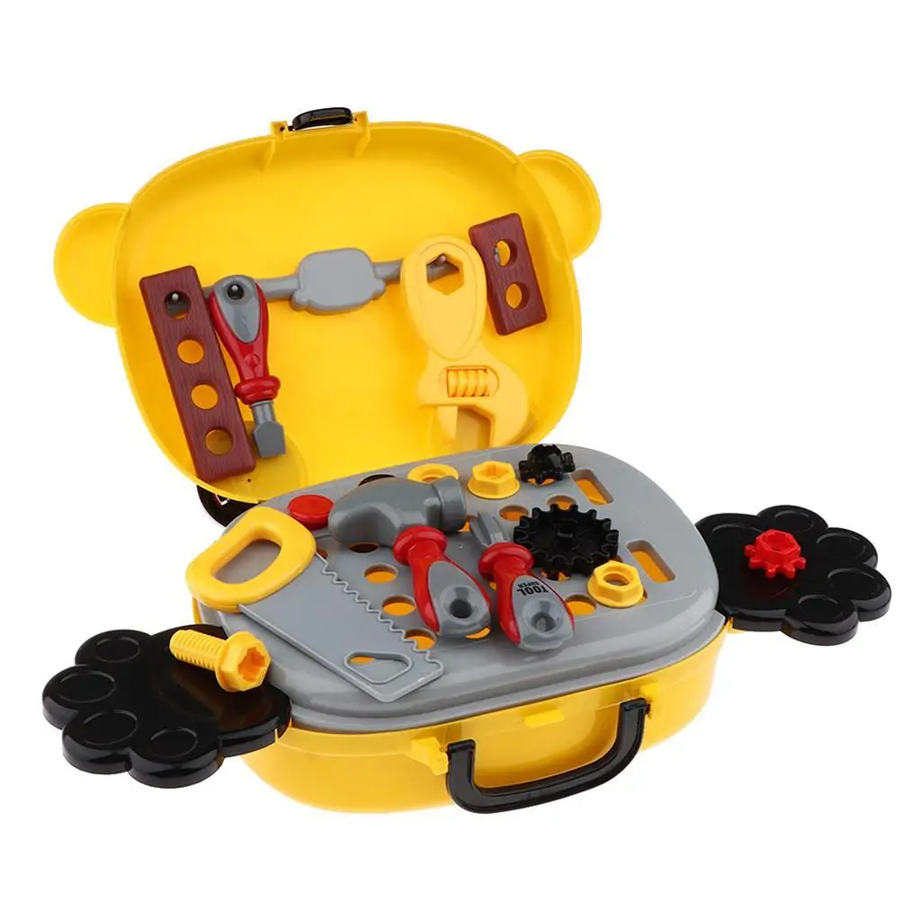 Cute Pretend Box With 14 Pieces Tools, for Little Boys Kids