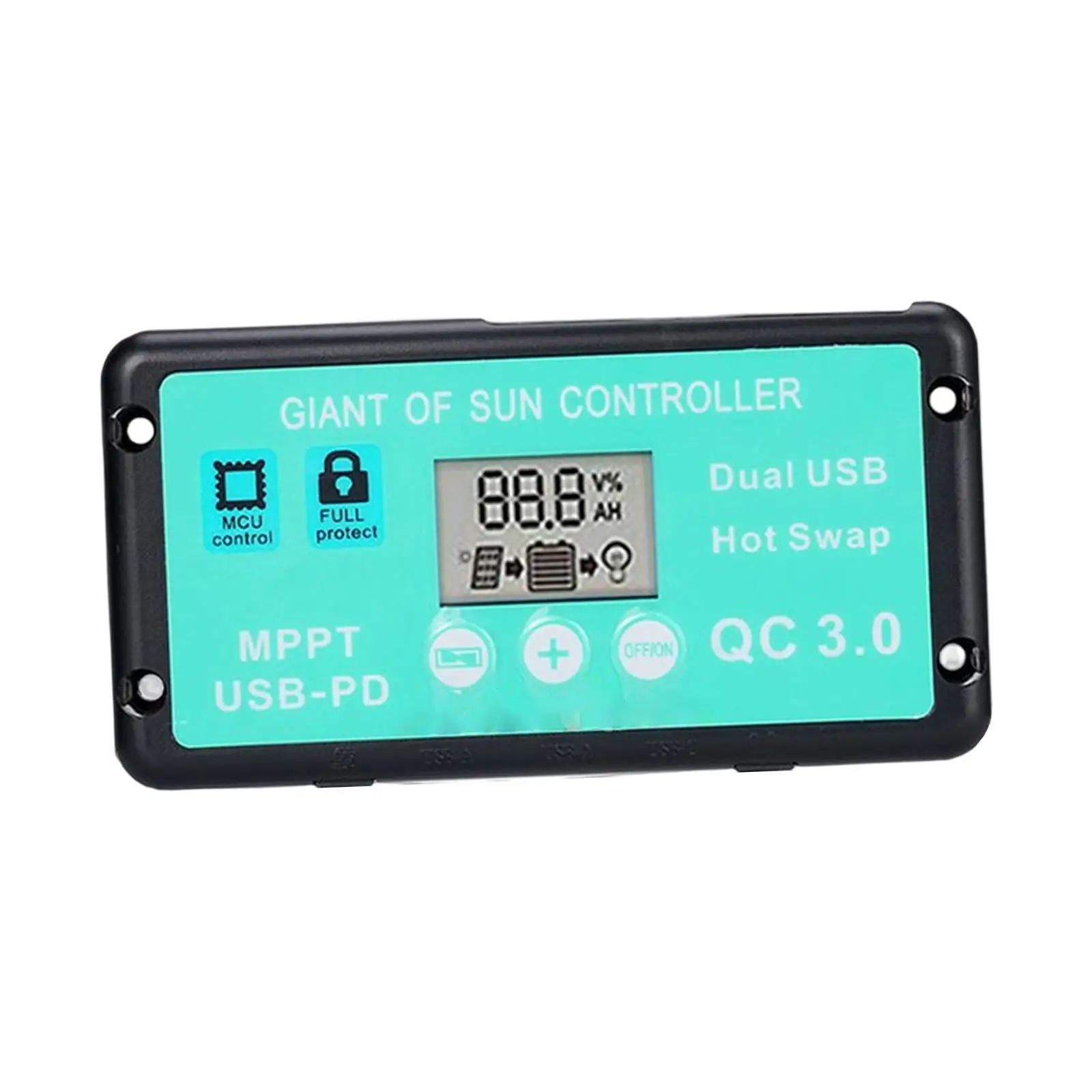PWM Solar Charge Controller USB Port 100A /60A /30A Solar System with LCD Display for Traveling Hiking Home Outdoor Activities