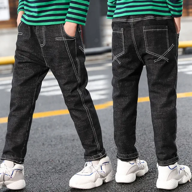 2023 New Teenage Boys Jeans 3-10 Years Spring Autumn Fashion Slim Thick  Sport Trousers For Kids Children Handsome Casual Pants - AliExpress