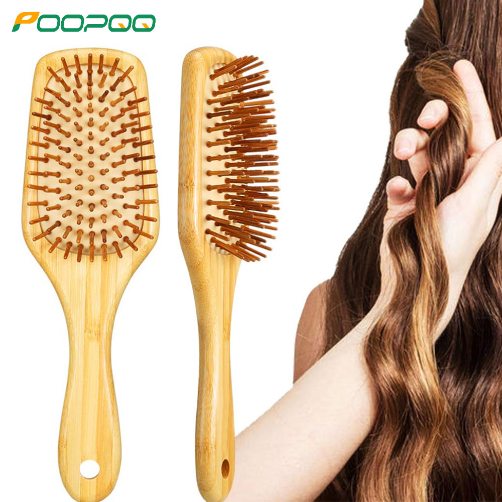 Best of Bamboo Paddle Hairbrush With Bamboo Bristles For Massaging Scalp, Women And Men Straight Curly Wavy Dry Wet Thick Or Fine Hair Reviews & Tips