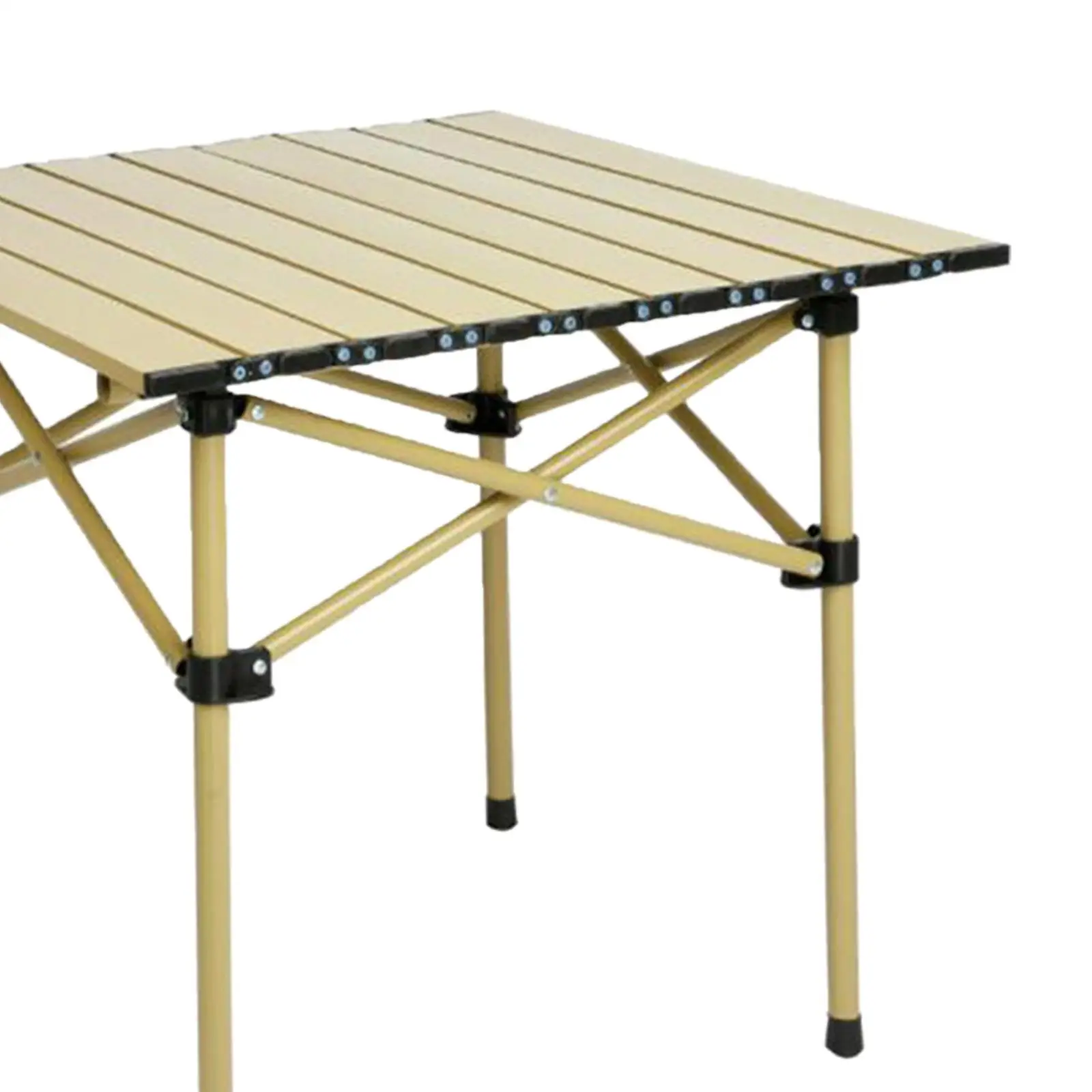 Camping Folding Table Chair Set Steel Camping Table with 2 Stools, Patio Folding