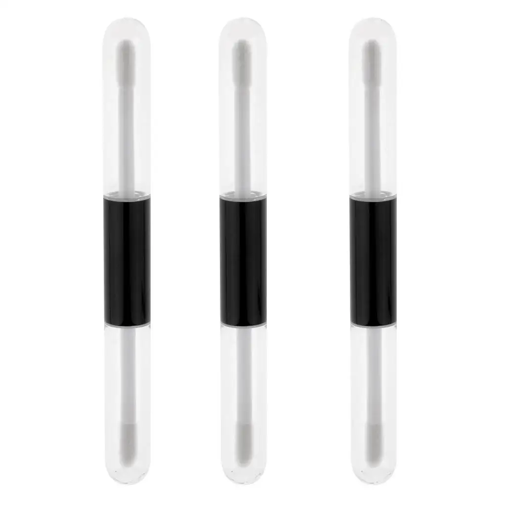 5PCS 3ml Transparent Empty Nail Cuticle Oil Twist Pen  Liquid Tube + 3Pcs Dual-End  Tube Container 2*4ml