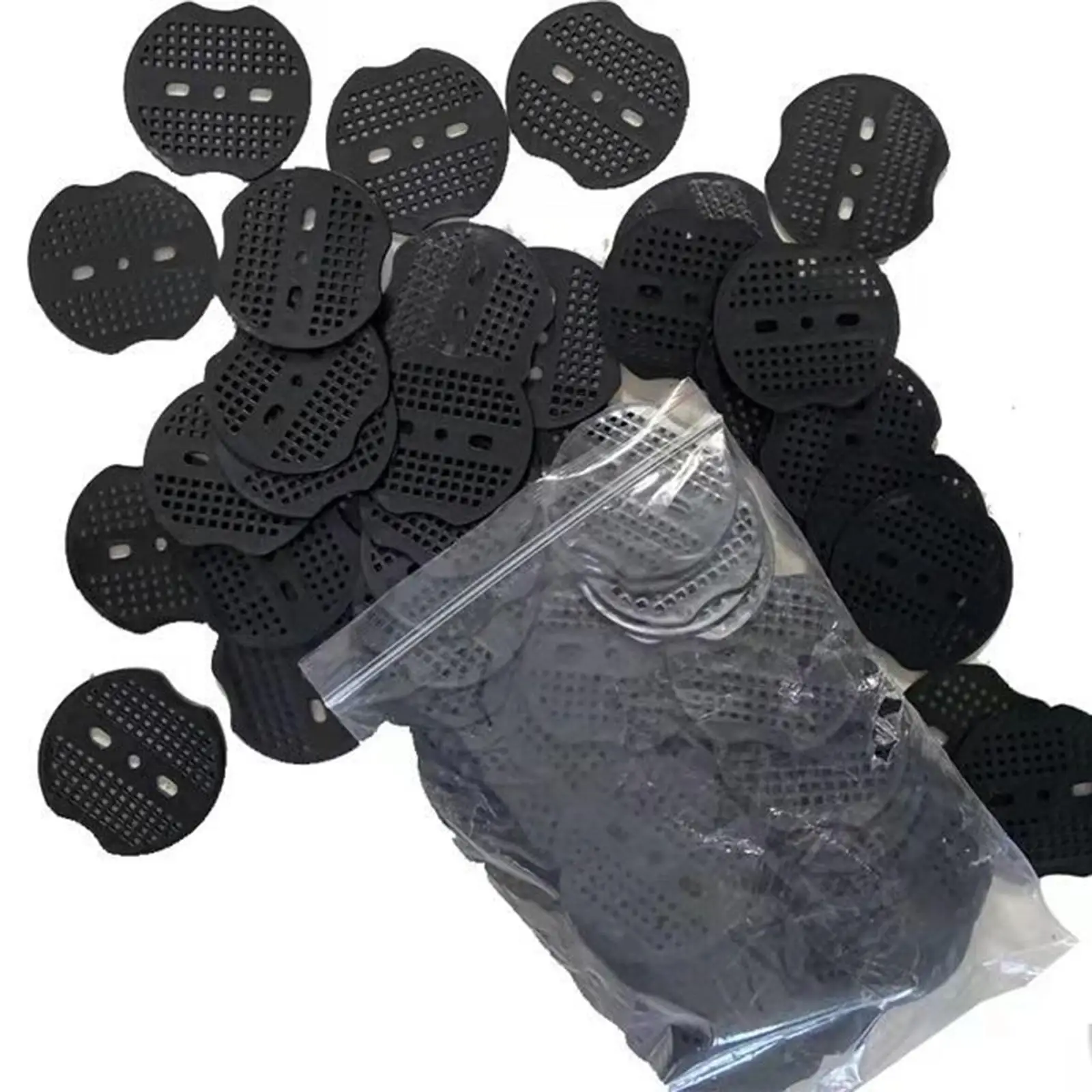 50Pcs Black Ground Nail Gaskets Tent Pegs Gaskets for Nail