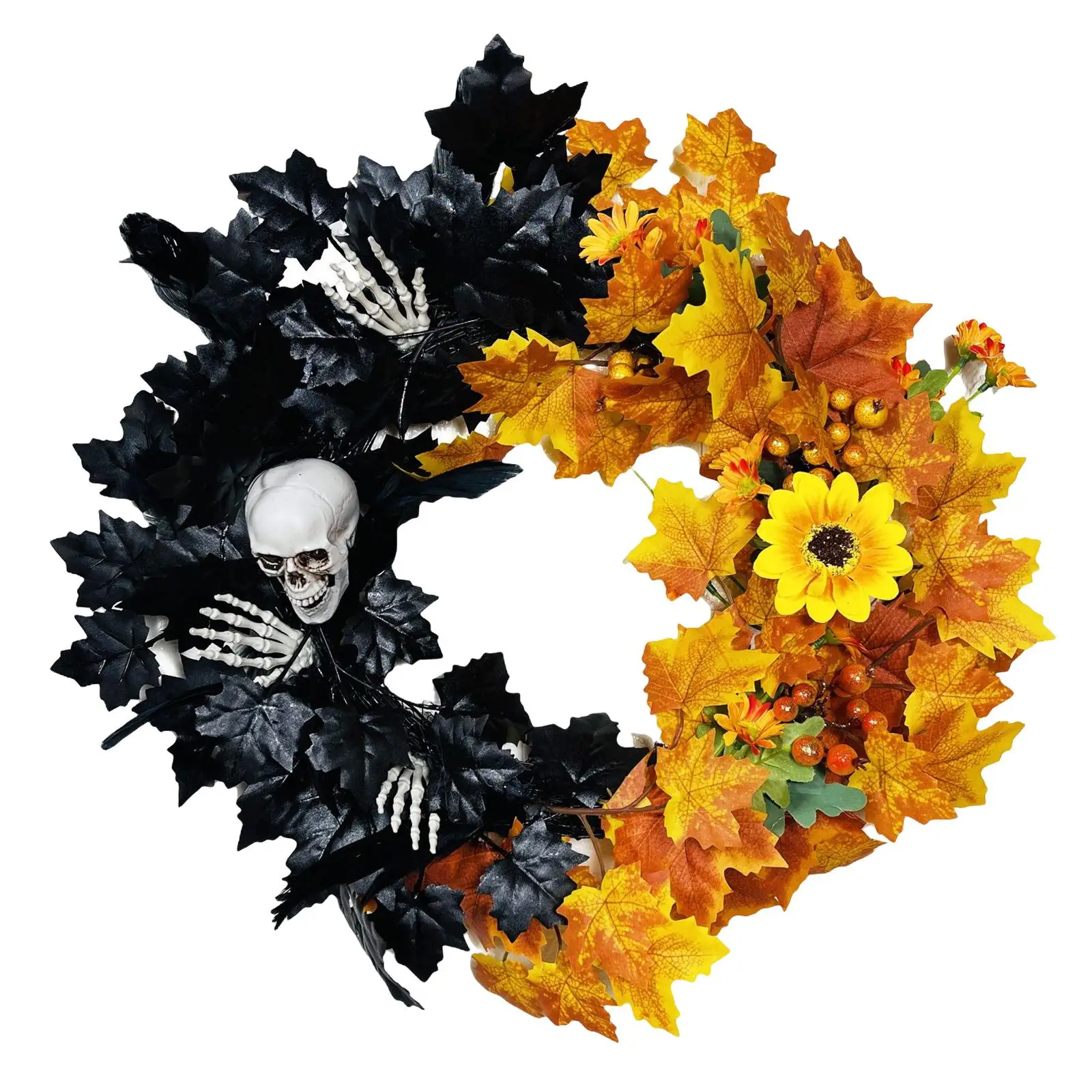 Halloween Fall Wreath Artificial Garland 45cm Premium Material Celebrate Festival Decor
