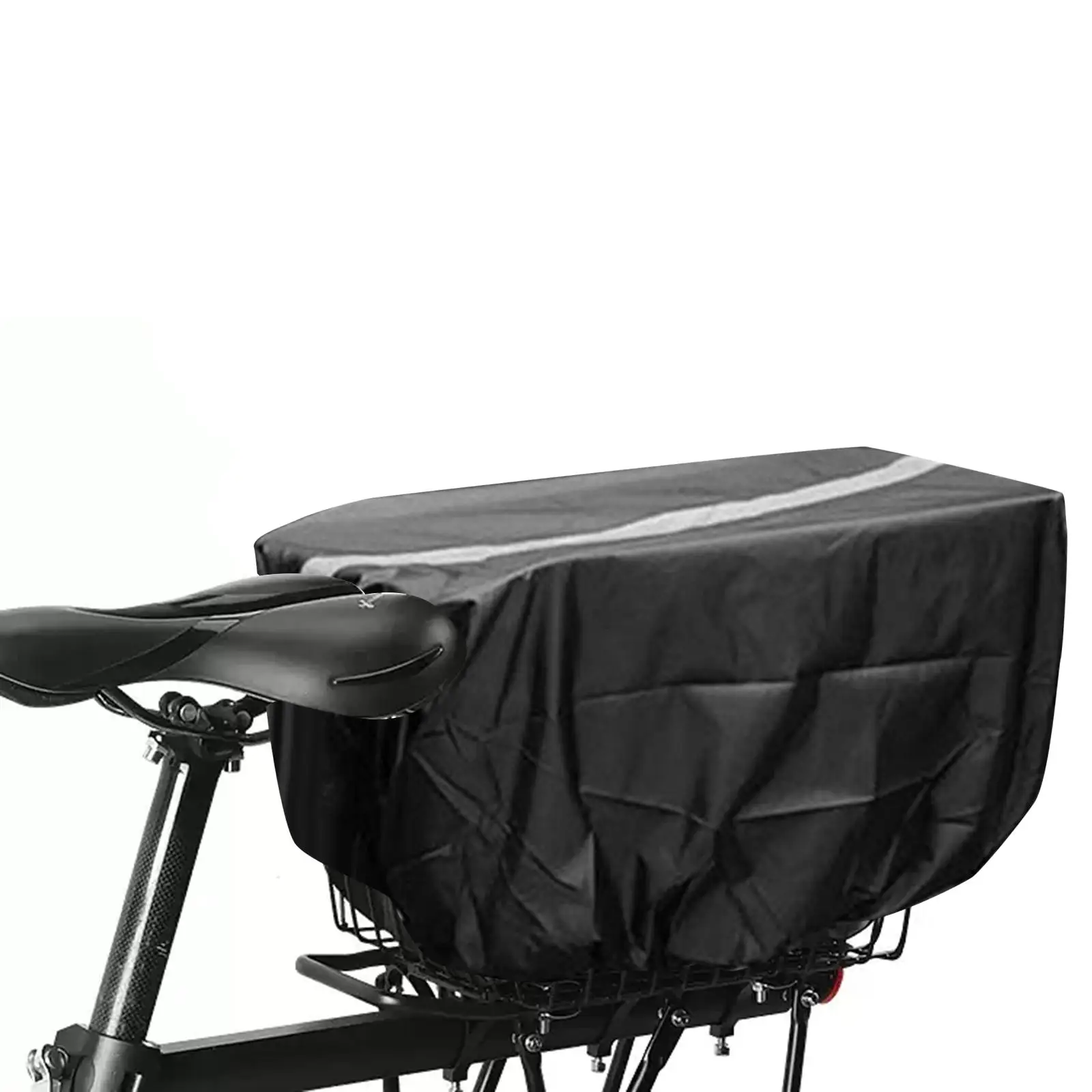 Bike Basket Cover Bike Basket Liner Black Water Resistant Bicycle Basket Rain Cover for Tricycles Electric Bikes Accessories