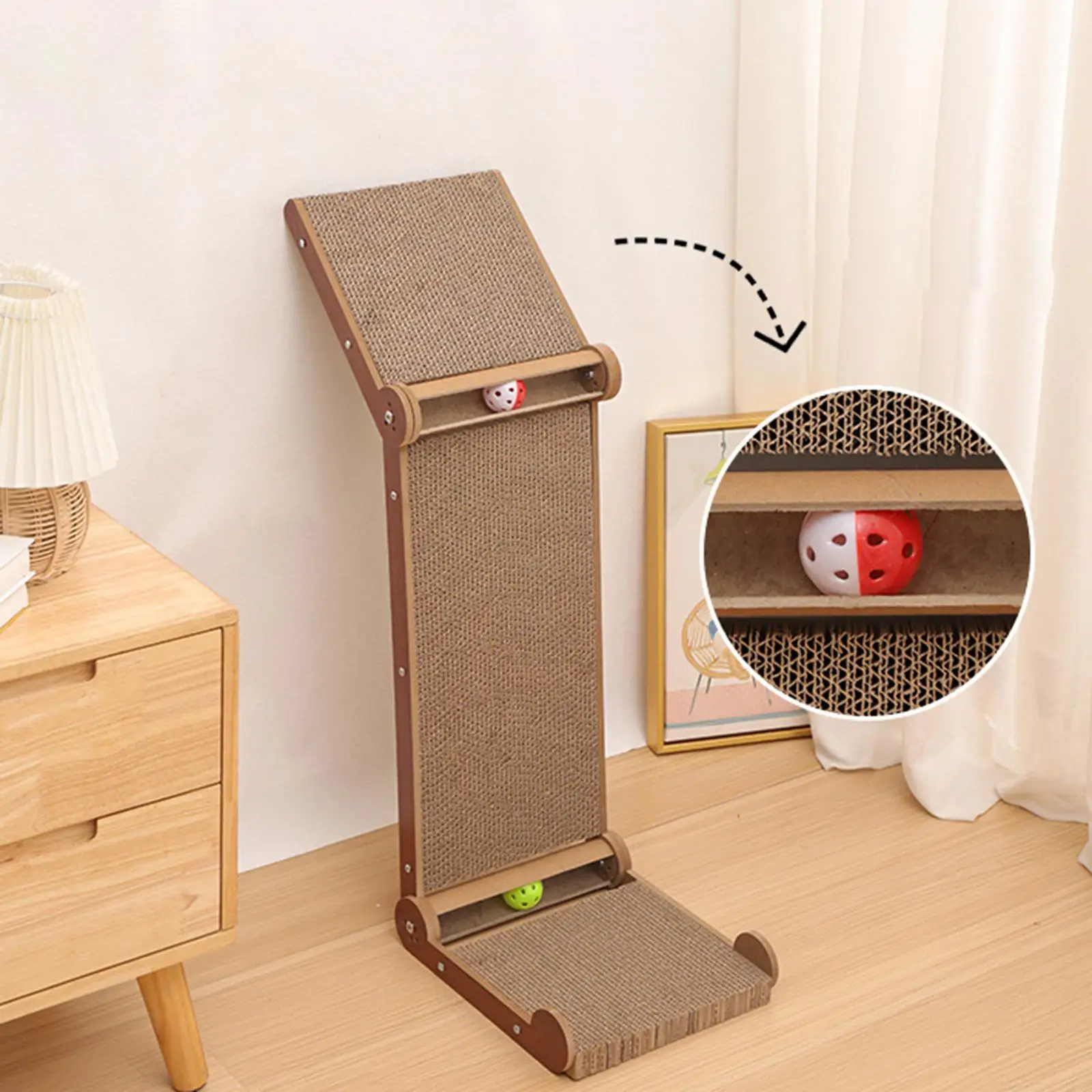 L Shaped Cat Scratching Board Climbing Toy Cat Bed Furniture Protection Cat Scratcher