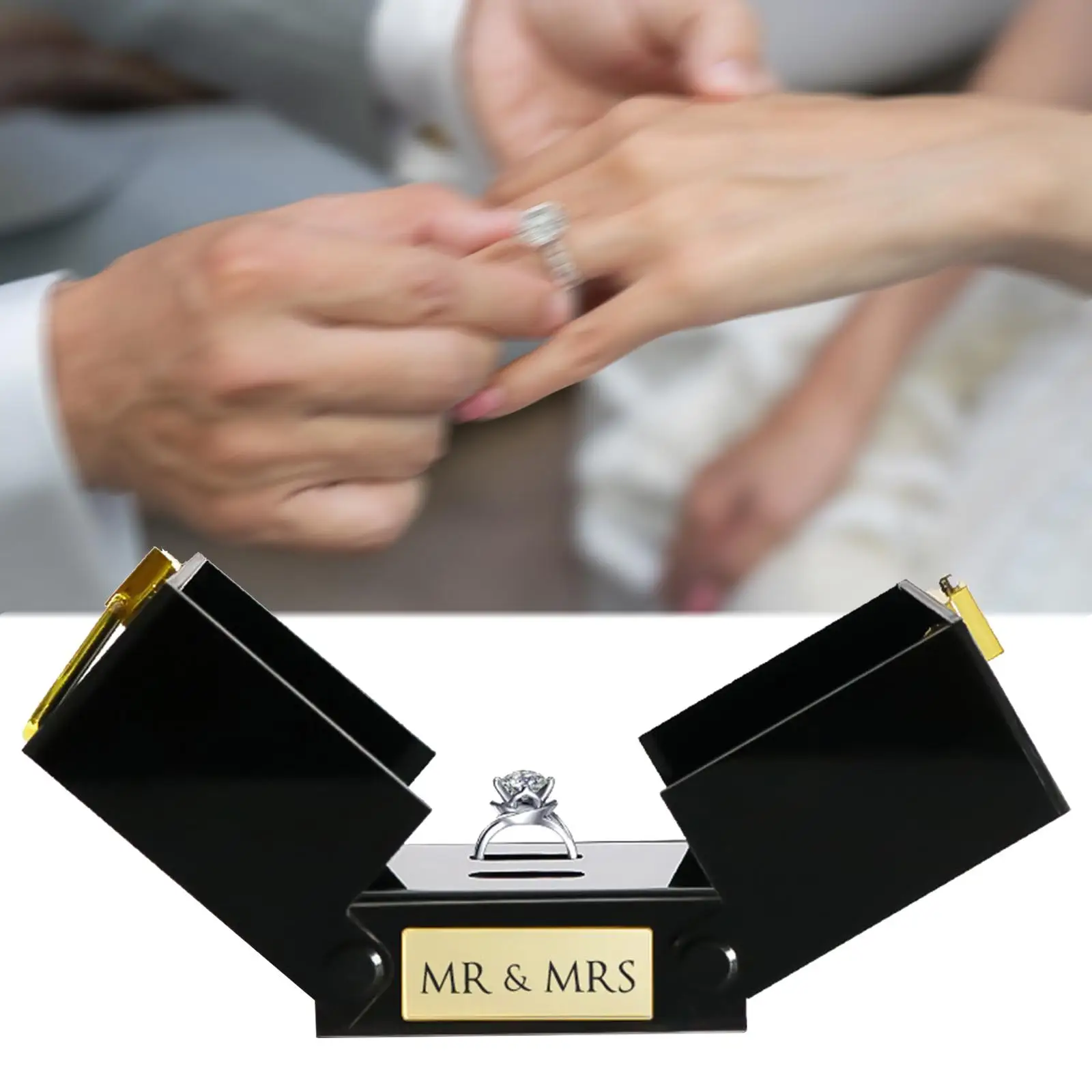 Wedding Ring Box Wedding Jewelry Display for Woman Gift Wedding Anniversary